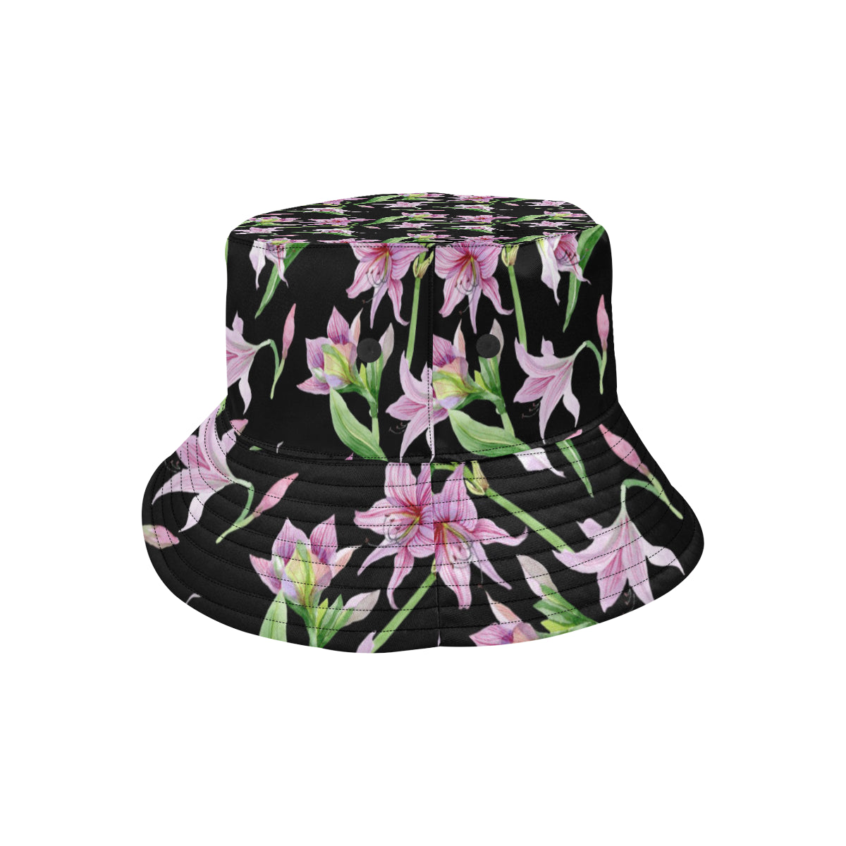 Amaryllis Pattern Print Design AL08 Unisex Bucket Hat