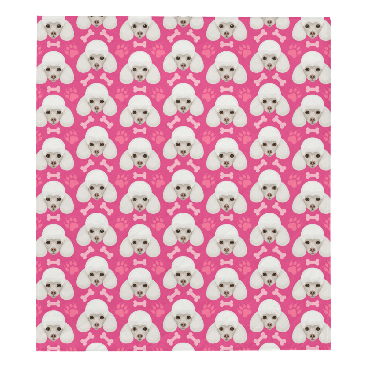 Poodle Pattern Print Design A04 Premium Quilt