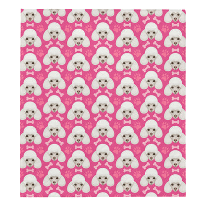 Poodle Pattern Print Design A04 Premium Quilt
