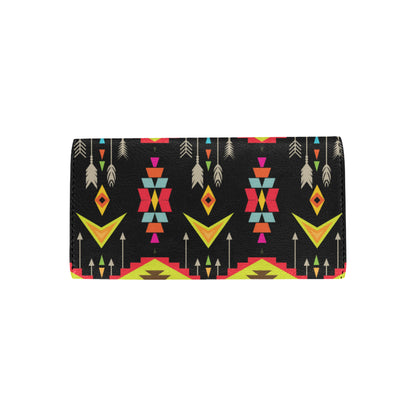 Native Pattern Print Design A05 Women's Trifold Wallet