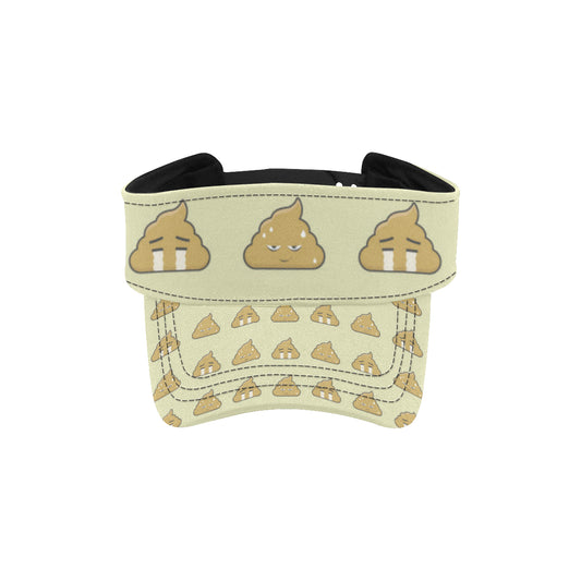 Poop Emoji Pattern Print Design A04 Unisex Sun Visor