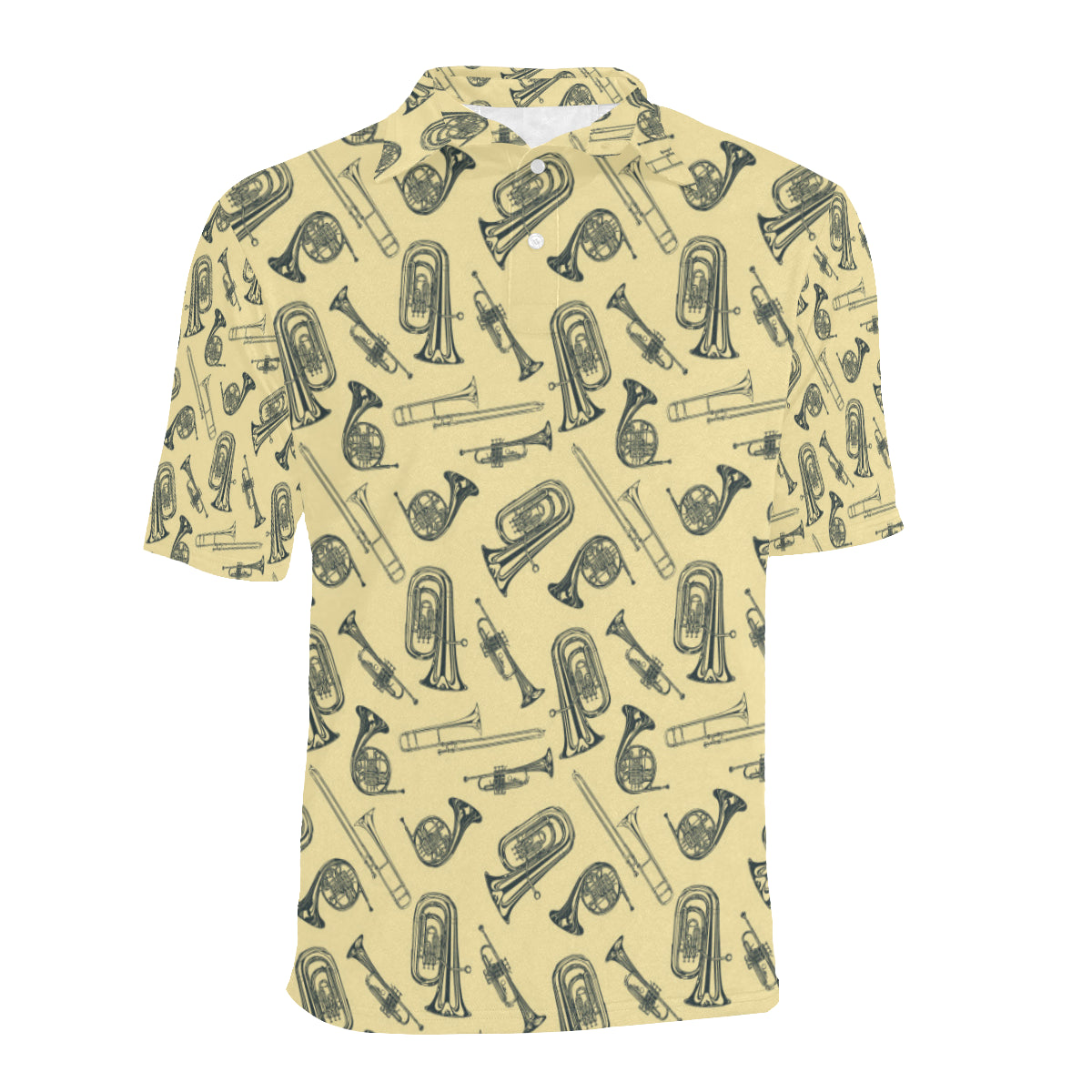 Tuba Pattern Print Design 01 Men Polo Shirt