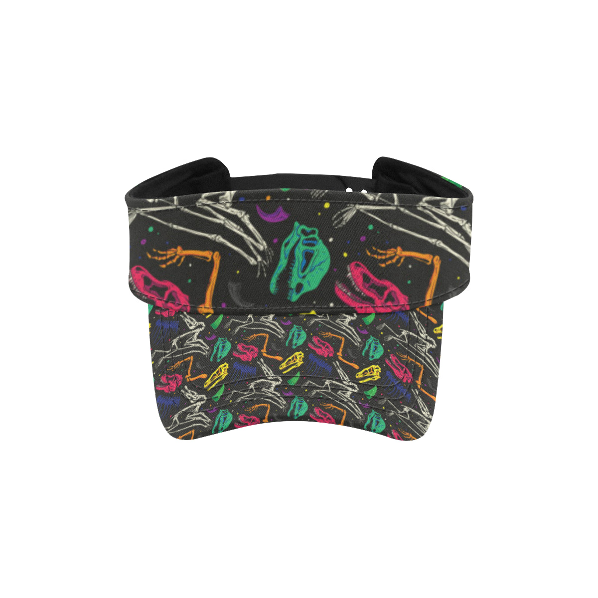Dinosaur Skull Color Print Pattern Unisex Sun Visor