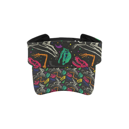Dinosaur Skull Color Print Pattern Unisex Sun Visor