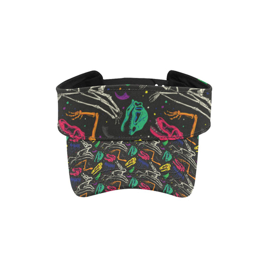 Dinosaur Skull Color Print Pattern Unisex Sun Visor