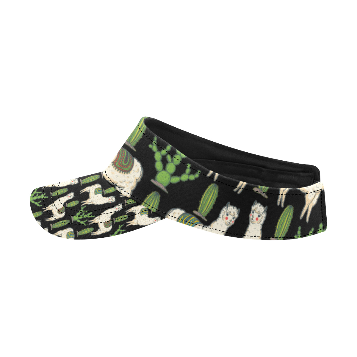 Llama Cactus Pattern Print Design 011 Unisex Sun Visor