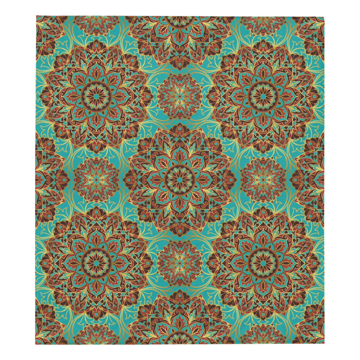 Medallion Pattern Print Design 02 Premium Quilt