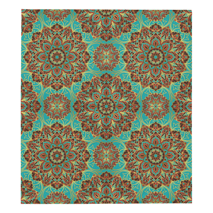 Medallion Pattern Print Design 02 Premium Quilt