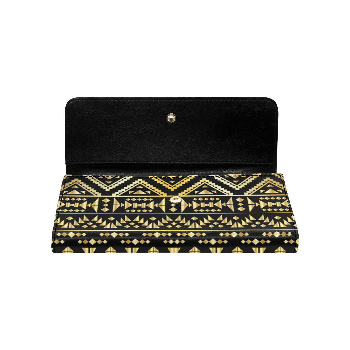 Gold Aztec Tribal Women's Trifold Wallet
