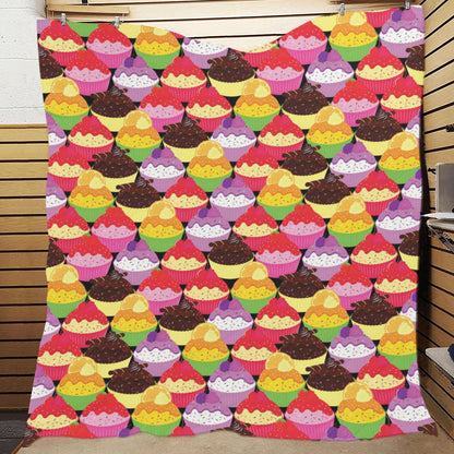 Cupcake Pattern Print Design CP02 Premium Quilt