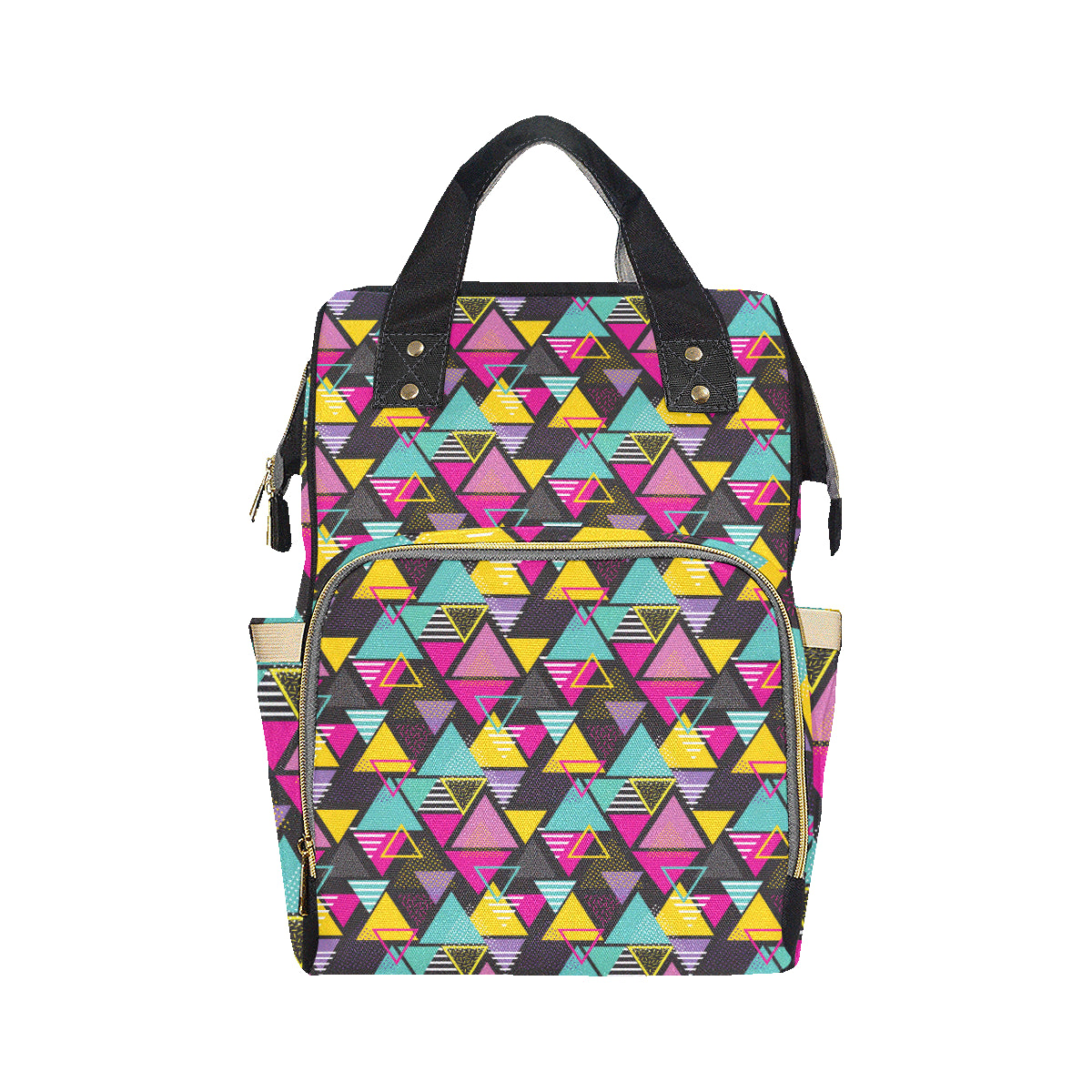 Geometric Colorful Pattern Print Design 02 Diaper Bag Backpack