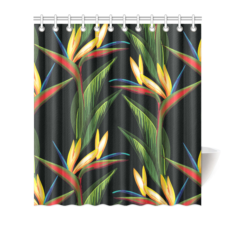 Bird Of Paradise Pattern Print Design BOP012 Shower Curtain