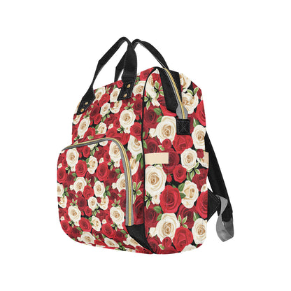 Rose Pattern Print Design RO06 Diaper Bag Backpack