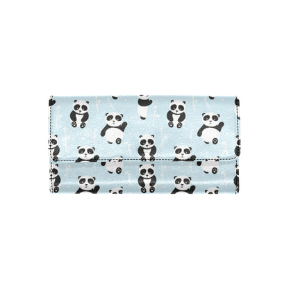 Panda Pattern Print Design A01 Women's Trifold Wallet