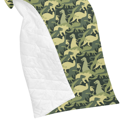 Camouflage Dinosaur Pattern Print Design 03 Premium Quilt