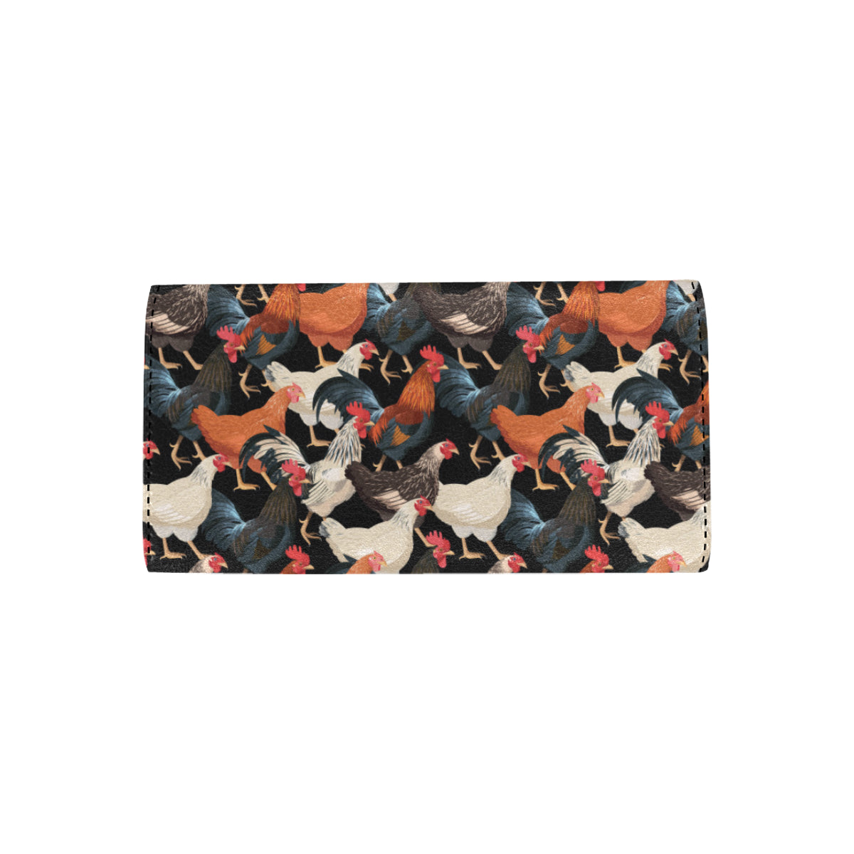 Chicken Print Pattern Women's Trifold Wallet