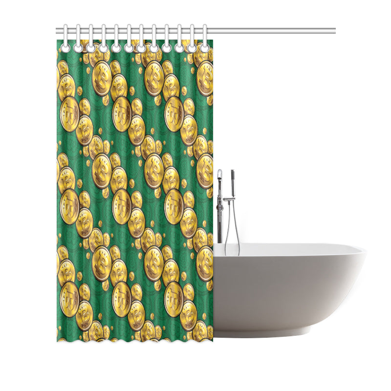 Bitcoin Pattern Print Design DO02 Shower Curtain