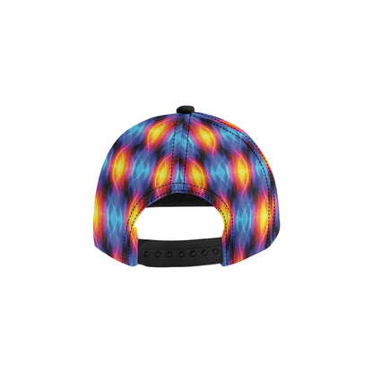 Flame Fire Blue Design Print Snapback Cap