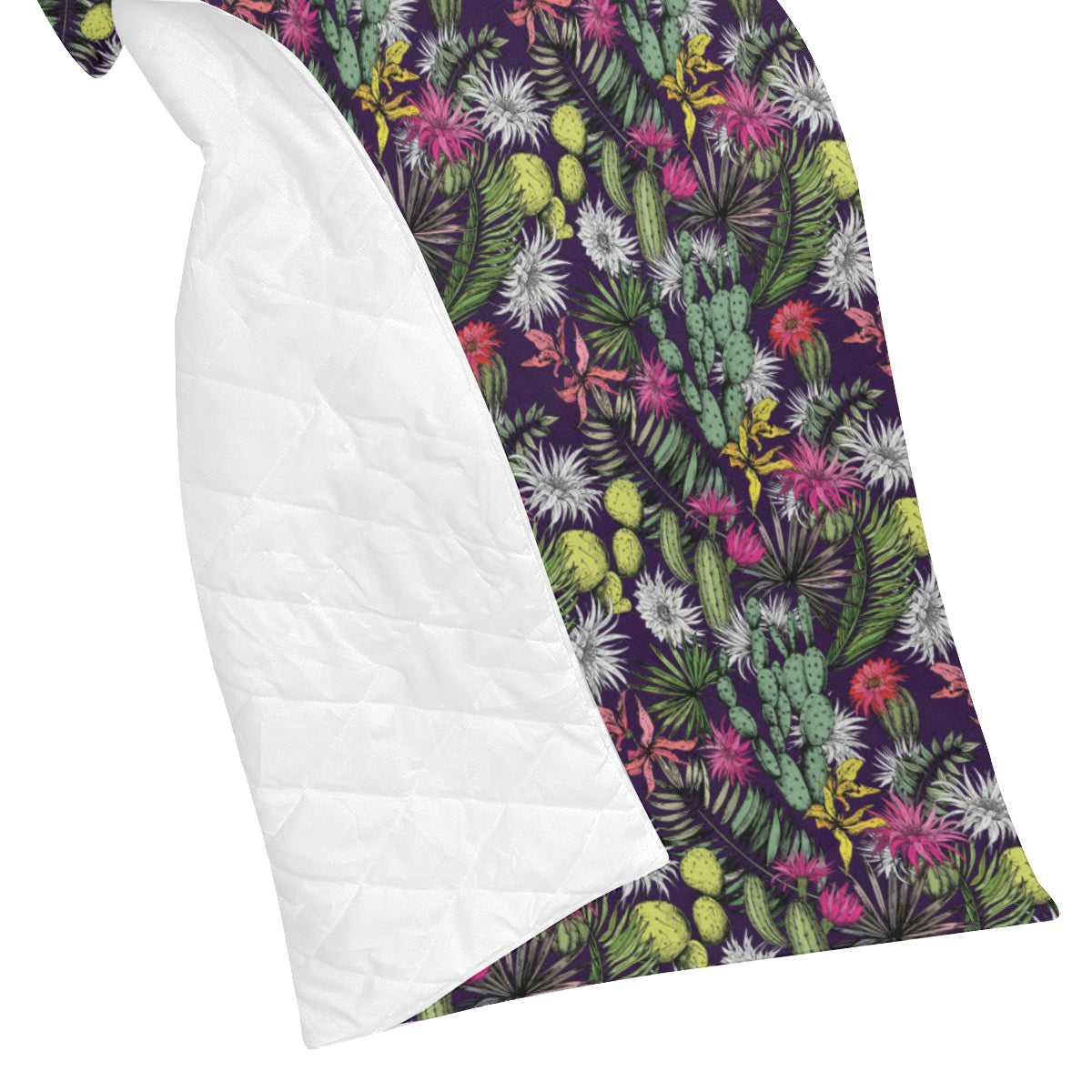 Cactus Pattern Print Design 08 Premium Quilt