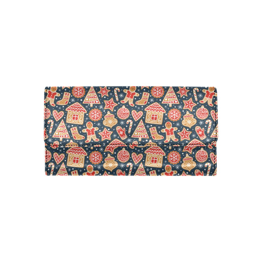 Gingerbread Pattern Print Design 03 Women's Trifold Wallet