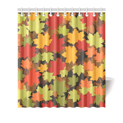 Maple Leaf Pattern Print Design 05 Shower Curtain