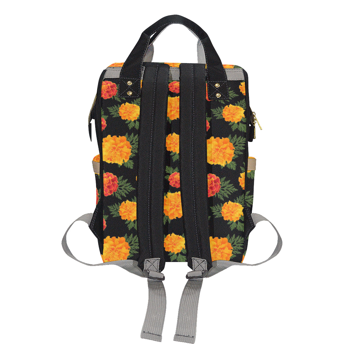 Marigold Pattern Print Design MR05 Diaper Bag Backpack