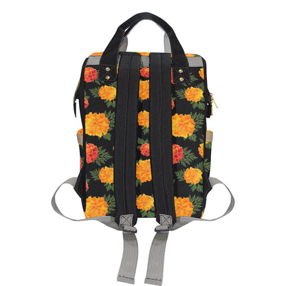 Marigold Pattern Print Design MR05 Diaper Bag Backpack