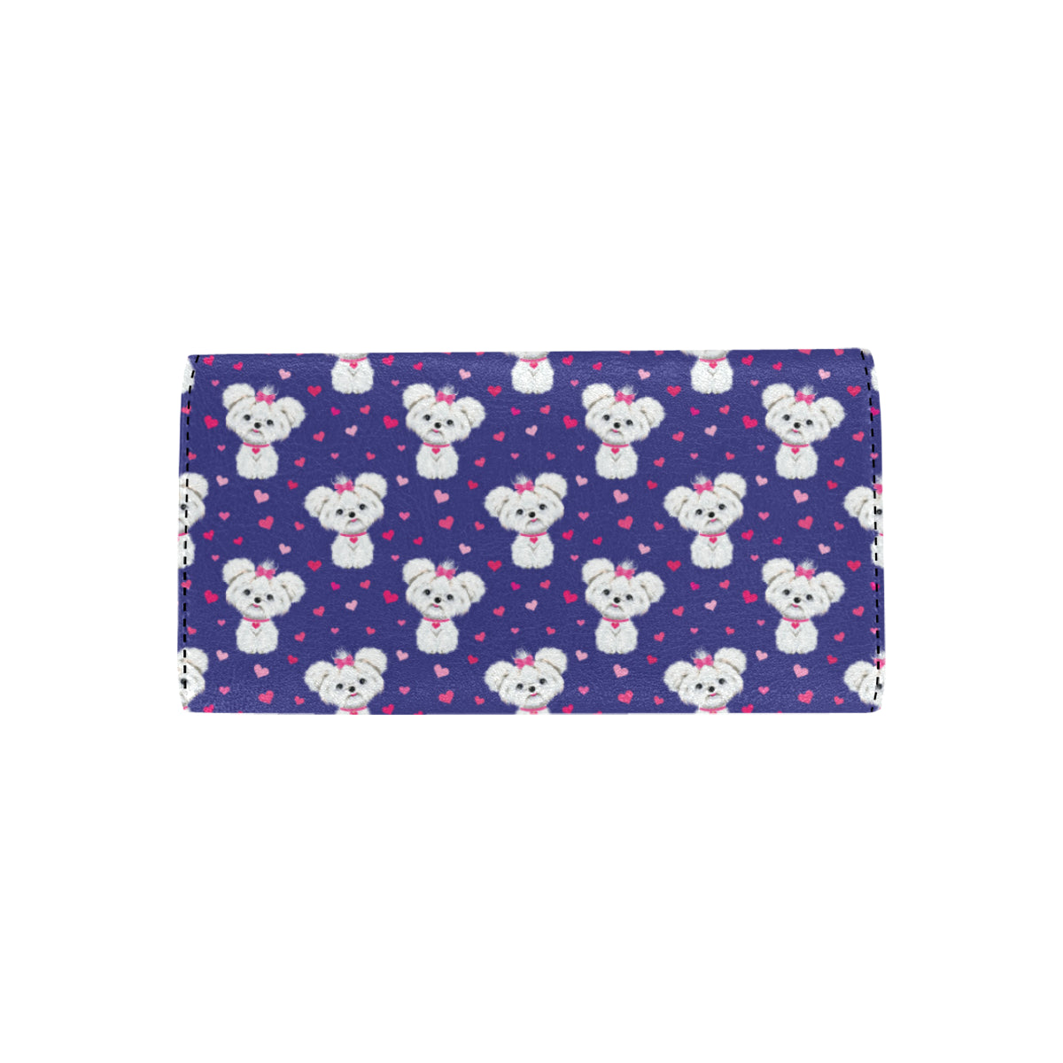 Maltese Pattern Print Design 02 Women's Trifold Wallet