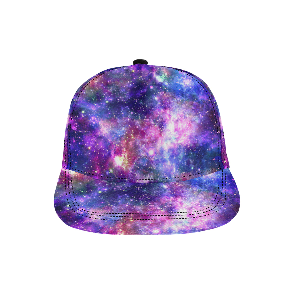 Galaxy Night Stardust Space Print Snapback Cap