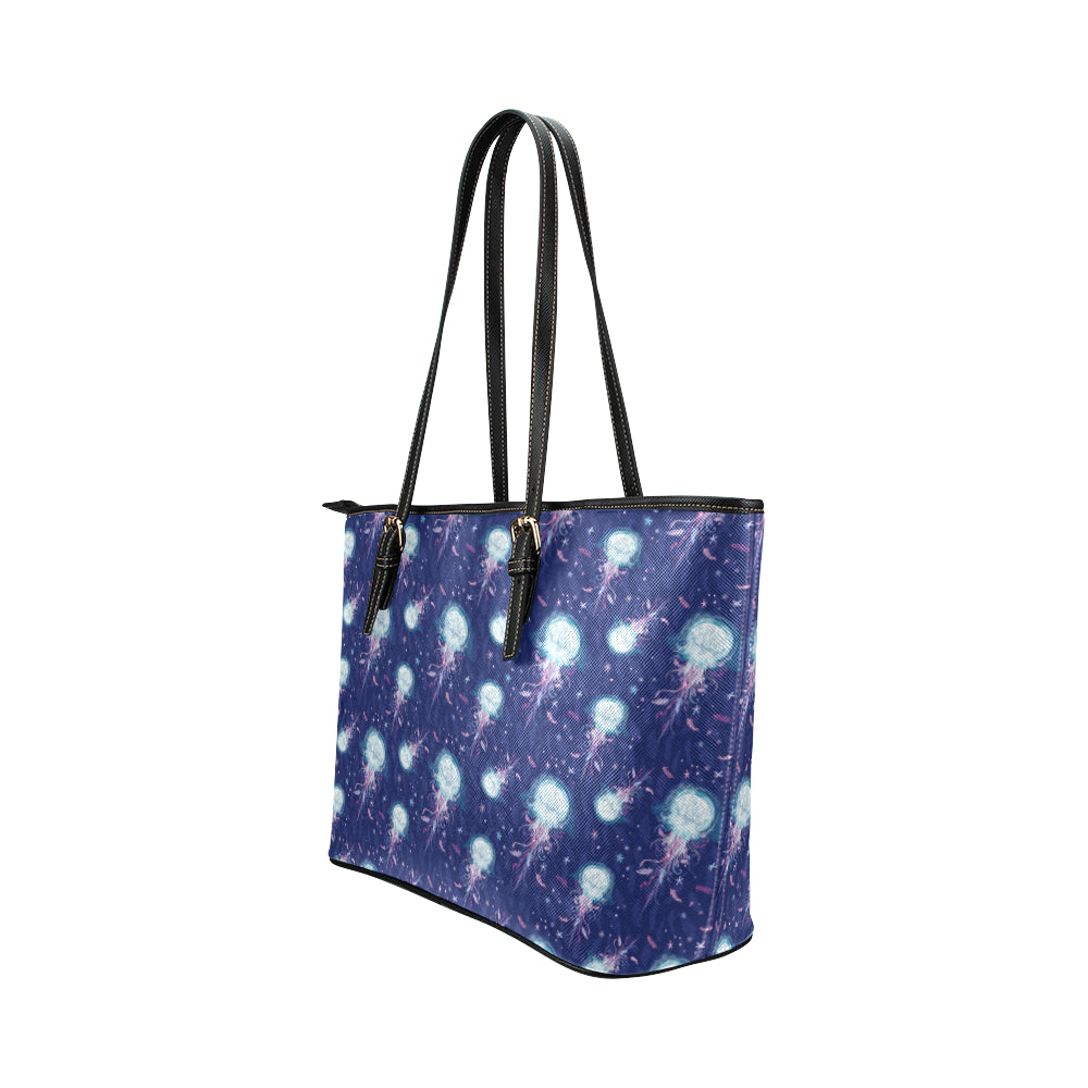 Jellyfish Cute Design Leather Tote Bag
