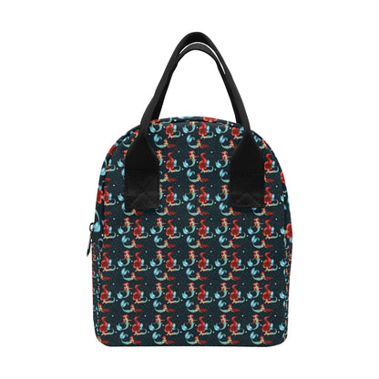Mermaid Girl Themed Design Print Insulated Lunch Bag
