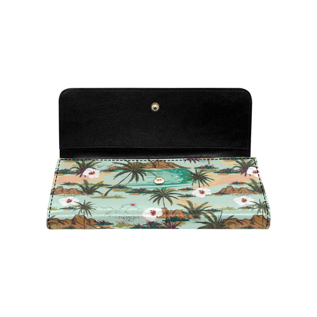 Pacific island Pattern Print Design A03 Women's Trifold Wallet
