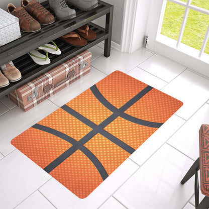 Basketball Texture Print Pattern Rubber Doormat