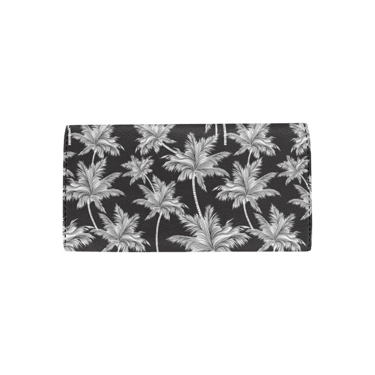 Palm Tree Pattern Print Design PT03 Women's Trifold Wallet