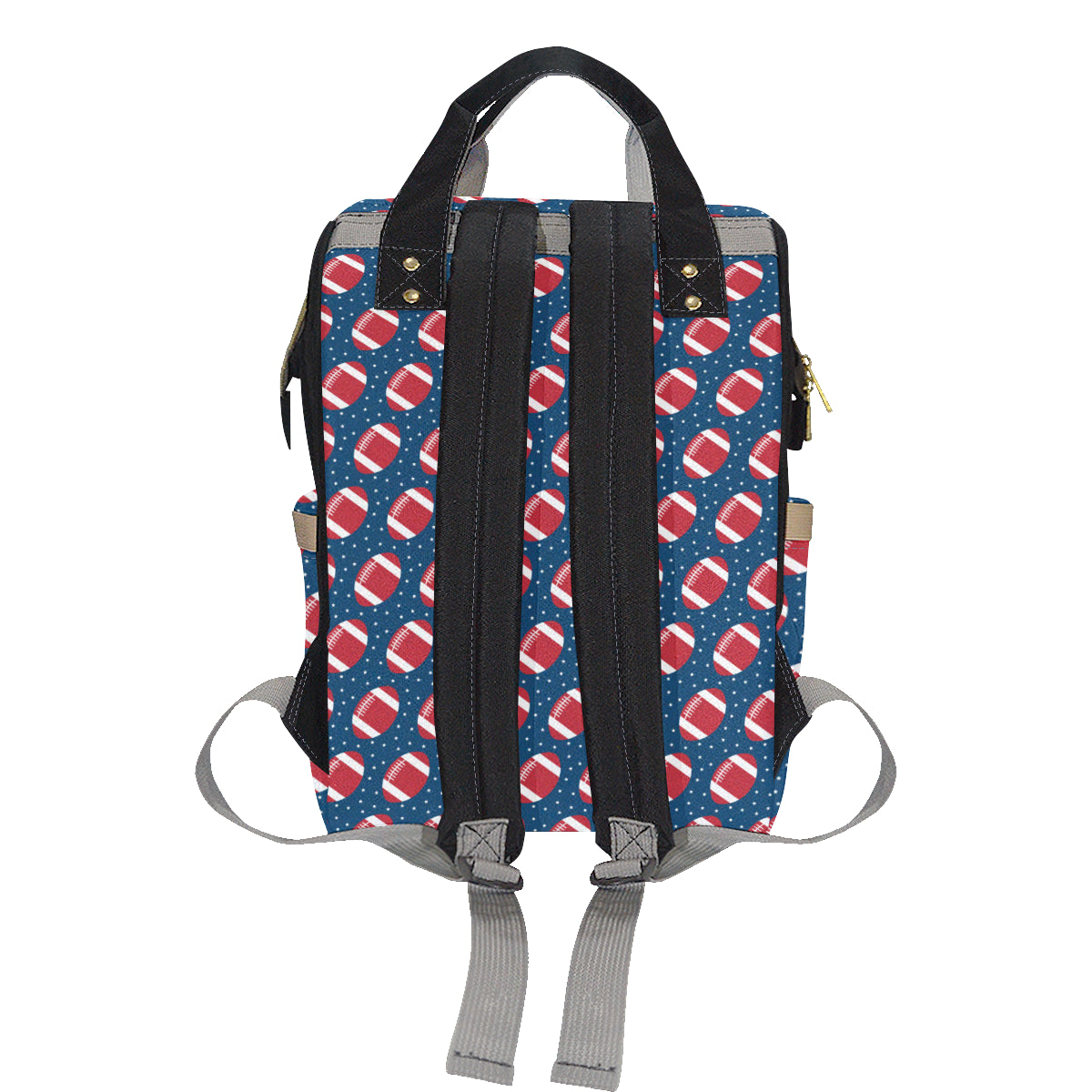 American Football Star Design Pattern Diaper Bag Backpack