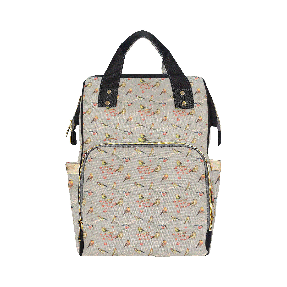 Birds Pattern Print Design 03 Diaper Bag Backpack