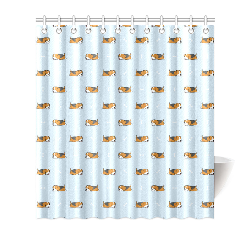 Beagle Pattern Print Design 06 Shower Curtain