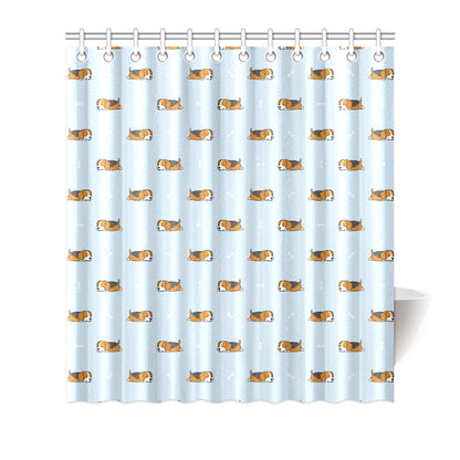 Beagle Pattern Print Design 06 Shower Curtain