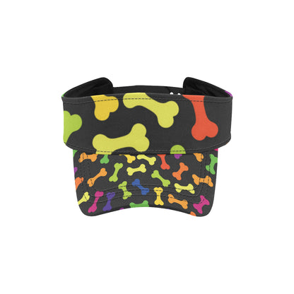 Dog Bone Neon Color Pattern Print Design 02 Unisex Sun Visor