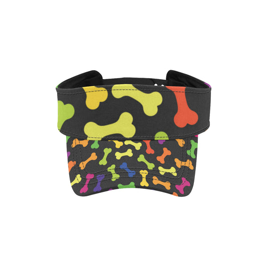 Dog Bone Neon Color Pattern Print Design 02 Unisex Sun Visor