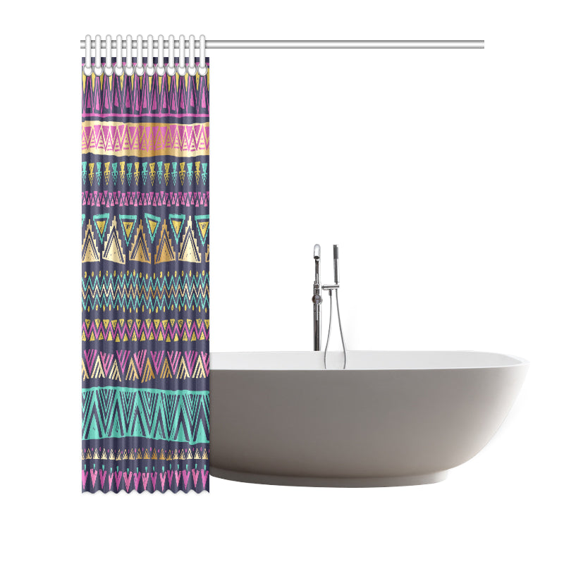 Multicolor Tribal aztec Shower Curtain