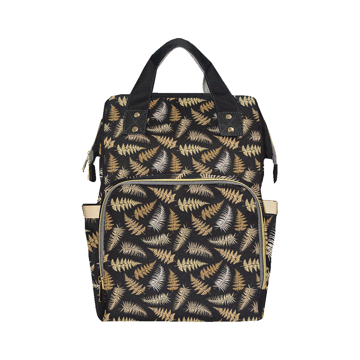 Fern Leave Bright Print Pattern Diaper Bag Backpack