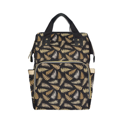 Fern Leave Bright Print Pattern Diaper Bag Backpack