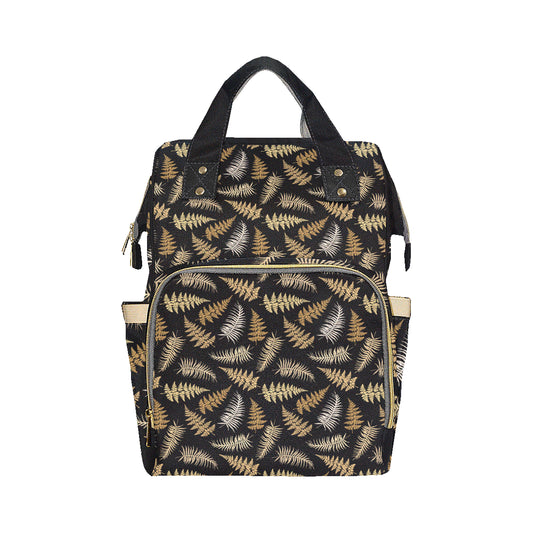 Fern Leave Bright Print Pattern Diaper Bag Backpack