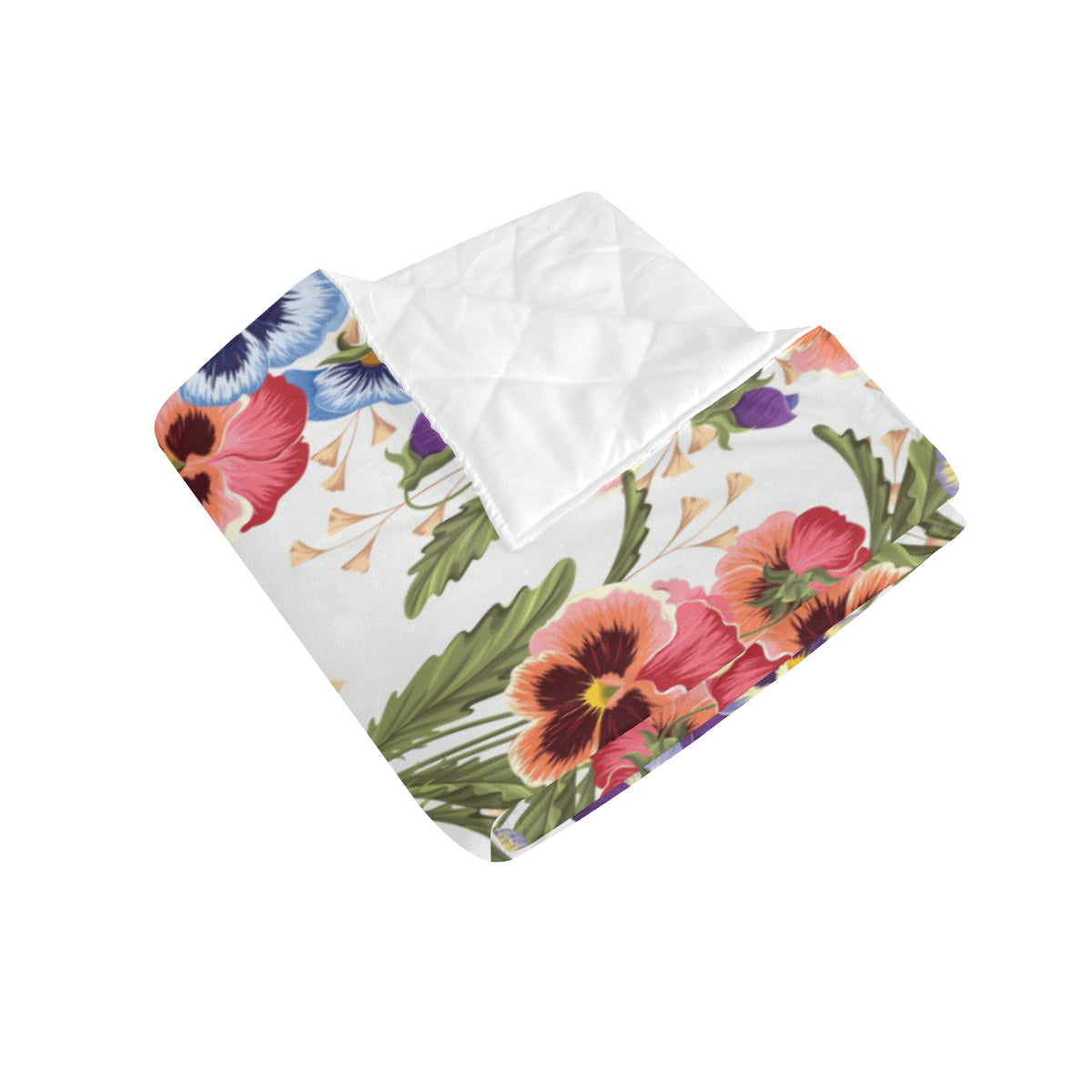 Pansy Pattern Print Design PS06 Premium Quilt
