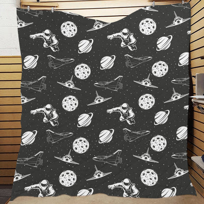 Space Astronauts Print Premium Quilt