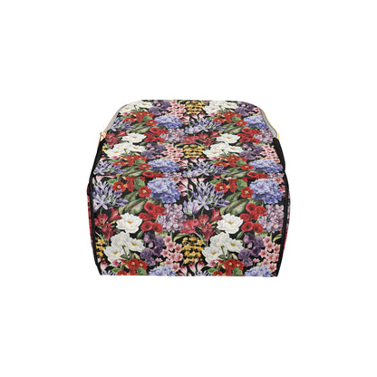 Summer Floral Pattern Print Design SF04 Diaper Bag Backpack