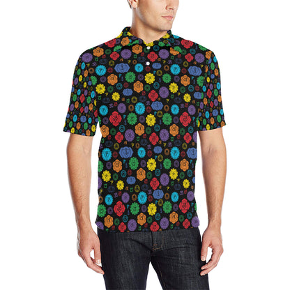 Chakra Pattern Print Design 01 Men Polo Shirt