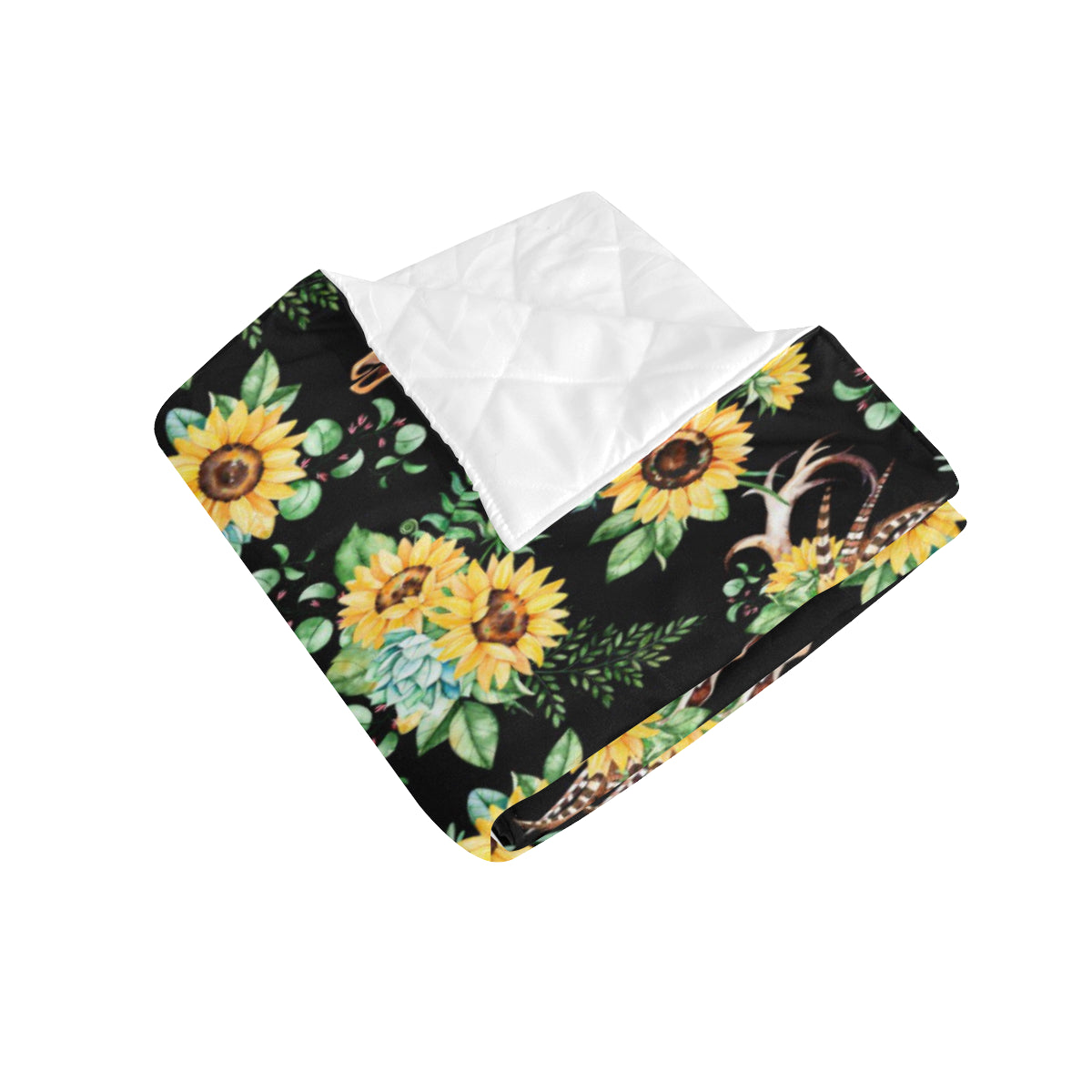 Sunflower Pattern Print Design SF08 Premium Quilt