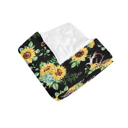 Sunflower Pattern Print Design SF08 Premium Quilt